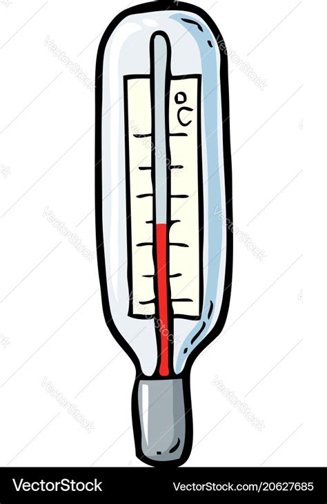 Cartoon Doodle Thermometer Royalty Free Vector Image