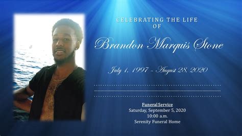 Brandon Stone Funeral Service Youtube