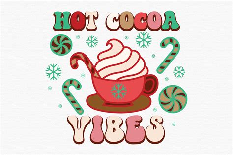 Hot Cocoa Vibes Retro Christmas PNG Graphic By Sublimation Artist Creative Fabrica