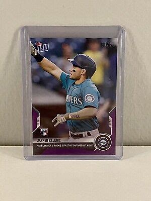 Jarred Kelenic 2021 Topps Now Purple RC 7 25 Card 211 403 Ft HR 3 Hit