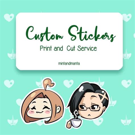 Personalized Sticker Print And Cut Customized Stickers Custom