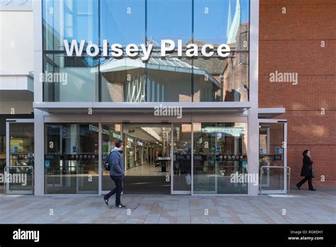 Entrance To Wolsey Place Indoor Shopping Mall In Woking Town Centre