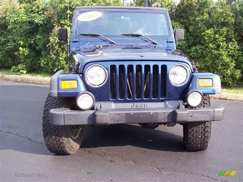 2002 Patriot Blue Pearl Jeep Wrangler Sport 4x4 13311366 Photo 14