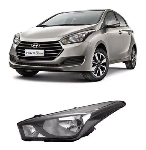 Farol Hyundai Hb20 Mascara Negra 2013 2014 2015 2016 19 Esq