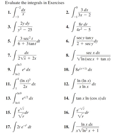 Answered Evaluate The Integrals In Exercises 1 Bartleby