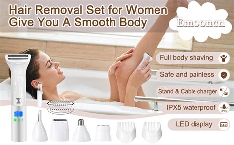 Emooncn 6 In 1 Rasoir Electrique Femme Rasoir Electrique Femme Sans Fil