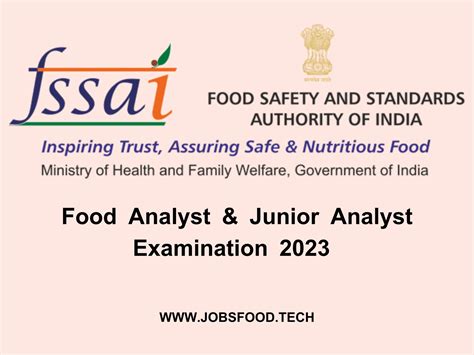 Food Analyst Junior Analyst Examination