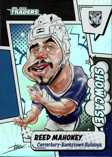 2024 NRL Traders Showcase Caricatures S04 Reed Mahoney Canterbury