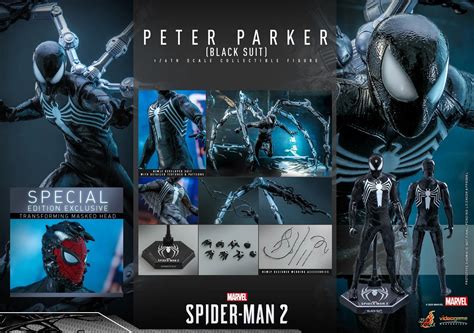 Человек Паук в черном костюме симбиота фигурка Hot Toys по игре Marvels Spider Man