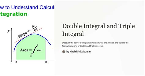 Double Integral And Triple Integral