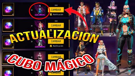 Skins De La Actualizacion Del Cubo Magico En Free Fire Azul Artico Y