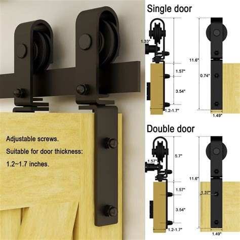 Bi Folding Sliding Barn Door Hardware Kit Heavy Duty Roller Etsy