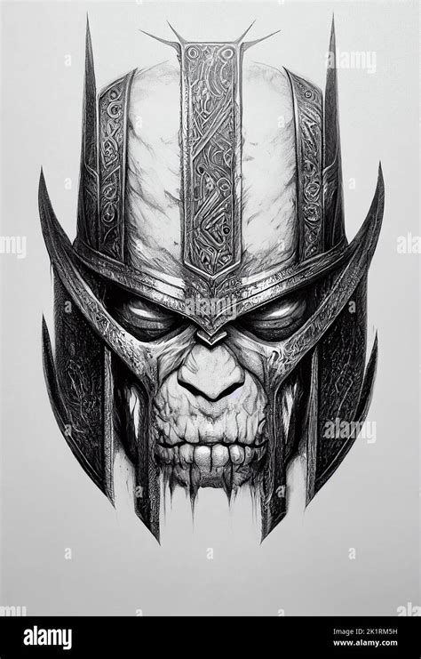 A Drawing Of The Orc With A Crown Stock Photo Alamy