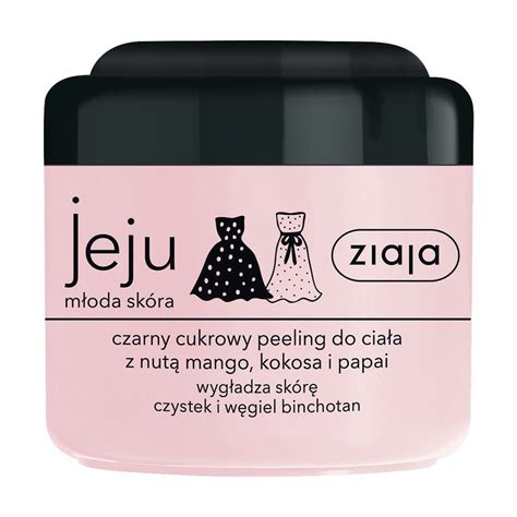 Ziaja jeju młoda skóra czarny peeling cukrowy do ciała 200 ml