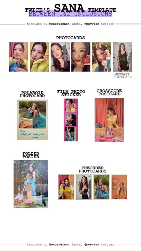 Between All Sana Photocards Inclutions Template