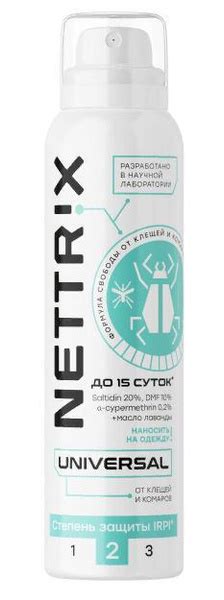 NETTRIX Universal Спрей от комаров, мошек, мокрецов 100мл ТЭ - купить с ...