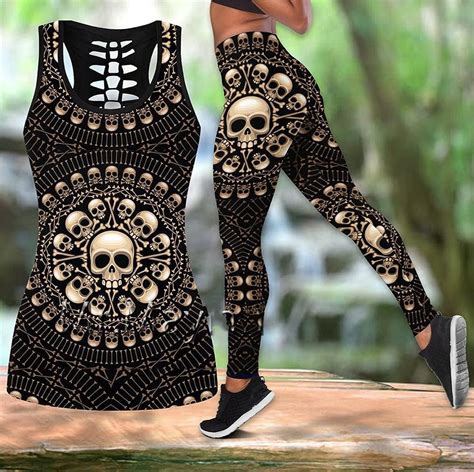 Skull Hollow Tank Top Legging Sets Sold By Danielevine Sku 24459029