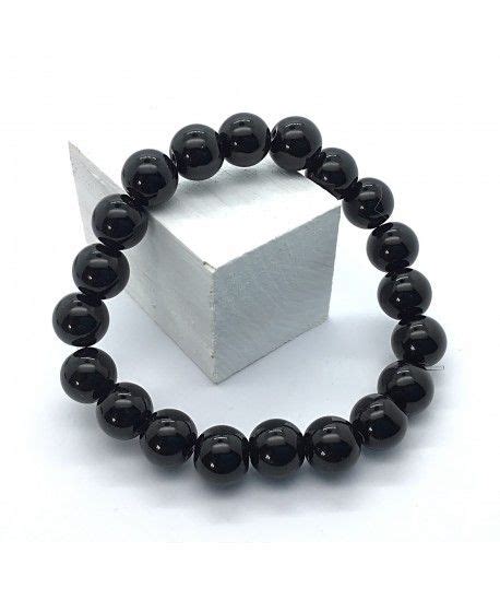 Pulsera Turmalina negra bolas 10mm elástica TierraDeGemas