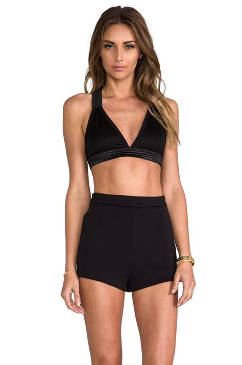 Lyst T By Alexander Wang Criss Cross Back Bra In Black In Black