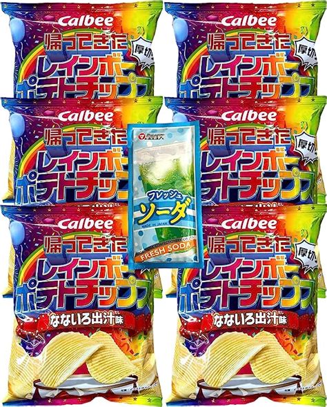 Jp 【jp 限定】カルビー 帰ってきた 厚切り レインボーポテトチップス なないろ出汁味