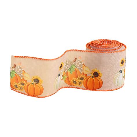 Wofedyo Gift Box Fall Autumn Wired Edge Ribbon Thanksgiving Wired