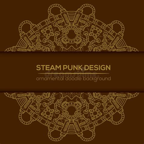 Projeto Do Vetor De Steampunk Elementos Técnicos Industriais