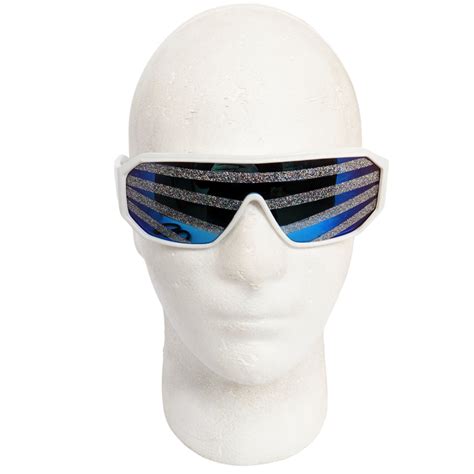 Macho Wrestler Silver Rays Shield Sunglasses