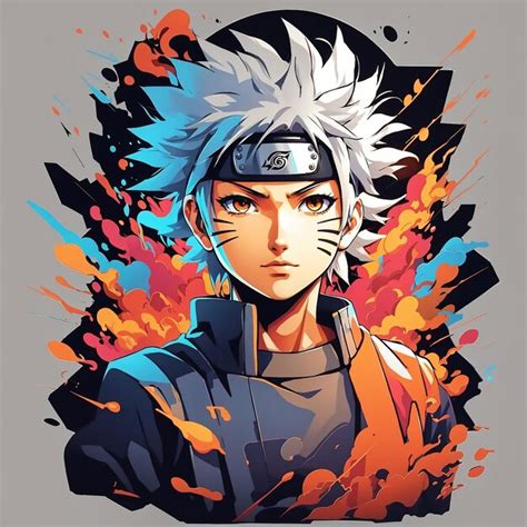 Naruto Tshirt Design Premium Ai Generated Image