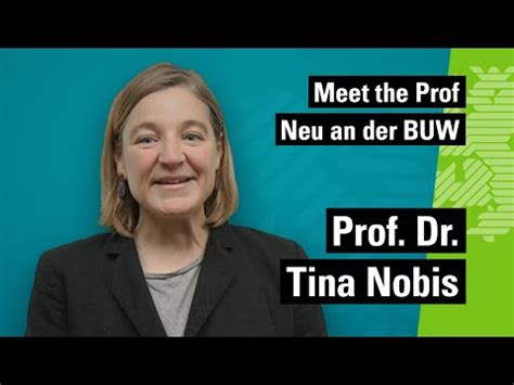 Meet The Prof Neu An Der BUW Prof Dr Tina Nobis YouTube