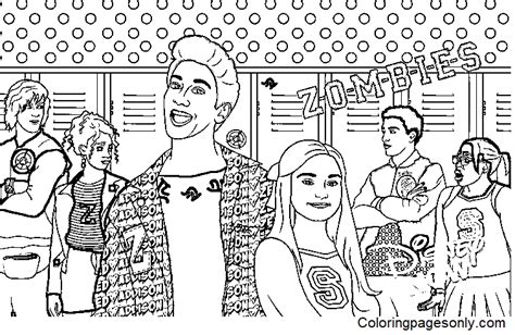 Free Printable Disney Zombies Coloring Page - Free Printable Coloring Pages