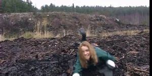 Green Rainwear Naked Outside Tnaflix