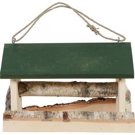 Mangeoire En Bois XL 19 X 37 H 20 Cm Pour Oiseaux Zolux