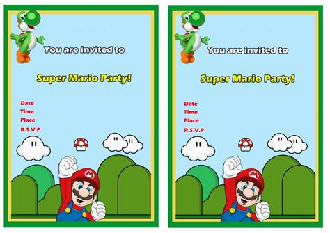 Printable Super Mario Birthday Party