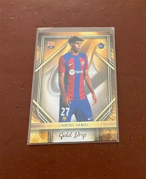 Topps Barcelona Team Set Lamine Yamal Rookie Rc Gold Drip