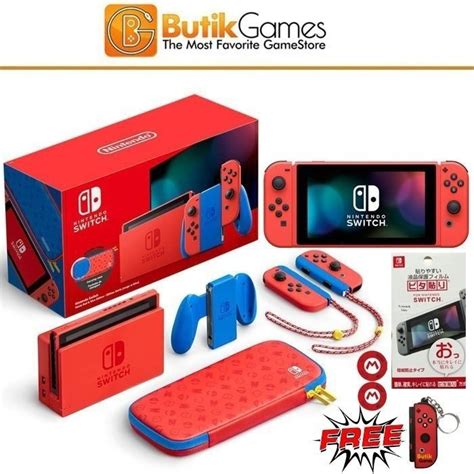 Jual Nintendo Switch V2 Cfw Mario Red Blue Edition Shopee Indonesia