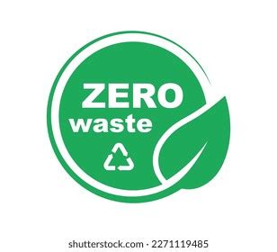 Zero Waste Logo Ecological Symbol Recycling Stock Vector Royalty Free