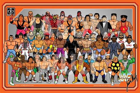 Wwf Hasbro 1990 Roster Poster By Jasonwulf On Deviantart Wwf Hasbro