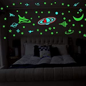 Buy Wall1ders Green Color Fluorescent Night Glow In The Dark Star Vinyl