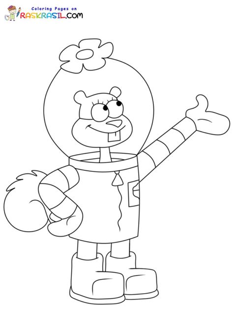 Sandy Cheeks Coloring Pages