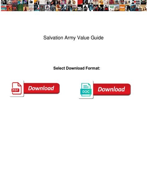 Fillable Online Salvation Army Value Guide Salvation Army Value Guide