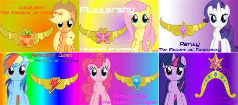 Mlp Mane 6 With Their Elements Of Harmony Wallpaper Click The Image