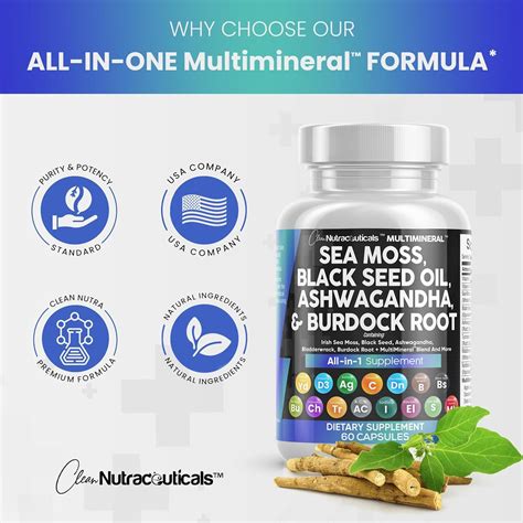 Sea Moss Mg Black Seed Oil Mg Ashwagandha Mg Turmeric