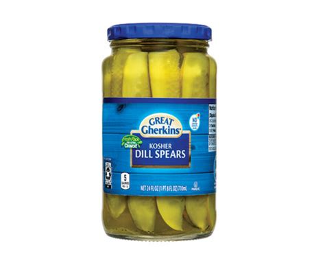 Great Gherkins Kosher Dill Spears 24 Oz Aldi Us