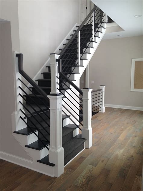 Remarkable Modern Black Iron Stair Railing References | Stair Designs