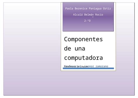 DOC Componentes De Una Computadora 2 DOKUMEN TIPS