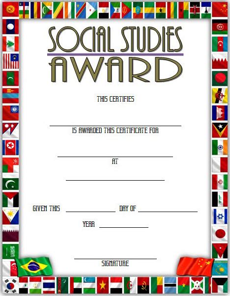 10 Social Studies Certificate Templates Free Download Within Editable