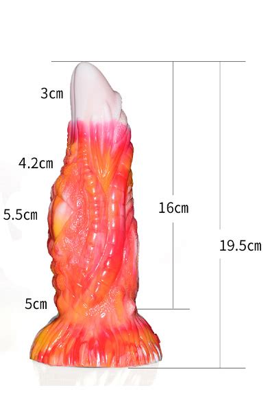 Kjøp Kiggy Monster Dildo Flame 19 5 cm ekspresslevering