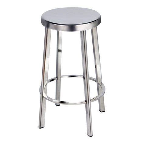 Silver Stainless Steel Bedside Hospital Stool Polished Size Inch