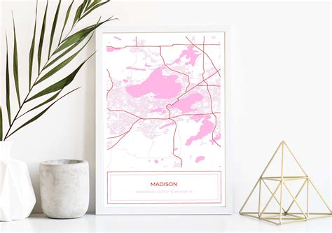 Map of Madison Wisconsin, Madison Wisconsin Map, Modern Madison Map