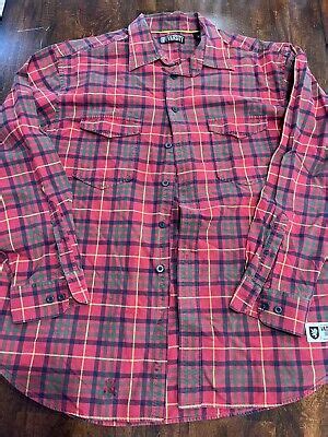 Roundtree And Yorke Varsity Mens XL Button Down Red Plaid Shirt Cotton